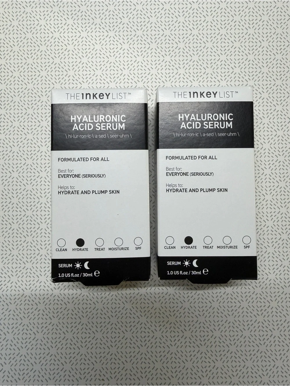 Bundle 2 THE INKEY LIST Hyaluronic Acid Serum 1oz / 30ml each- 2 oz Total NIB